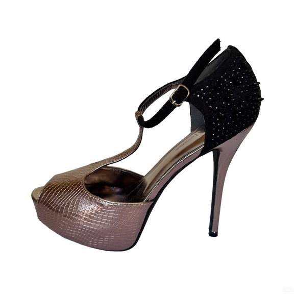 Diva Lounge Womens Metalic Platform Heel - Picture 7 of 12